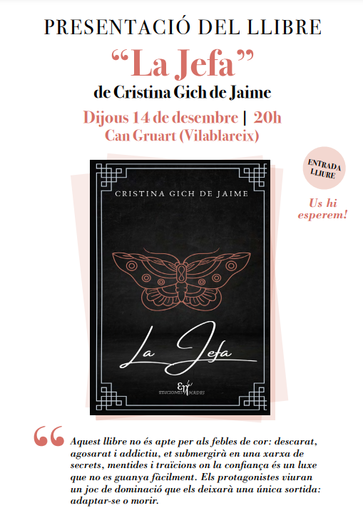 Presentació del llibre "La Jefa" de Cristina Gich