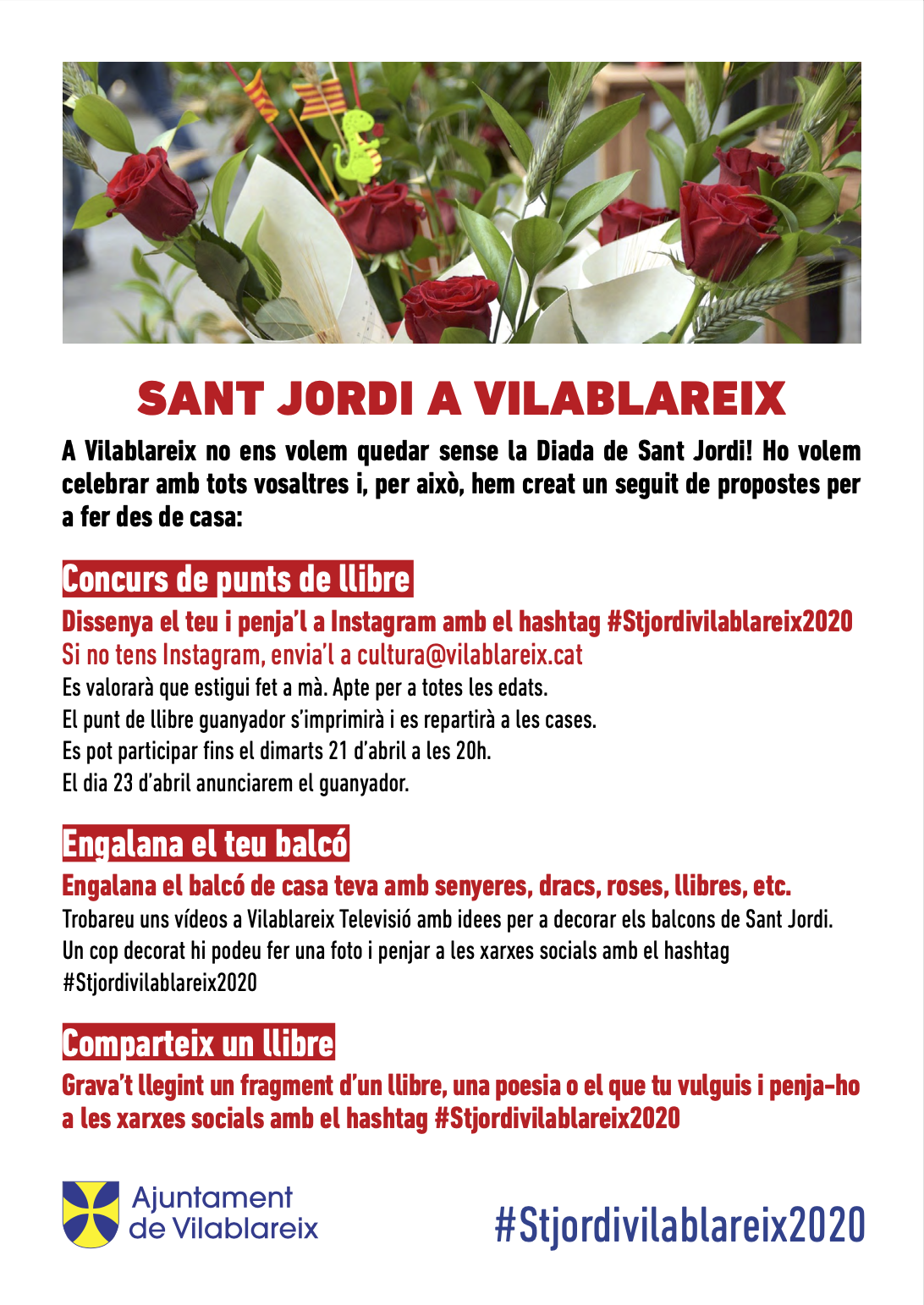 Sant Jordi 2020 a Vilablareix