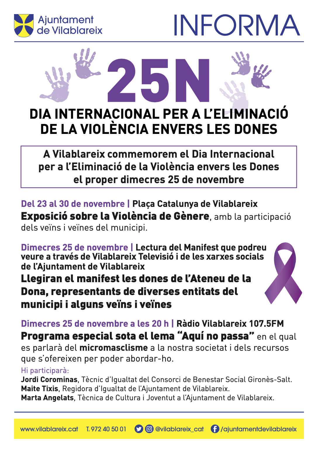 Dia Internacional per a l'eliminació de la violència envers les dones