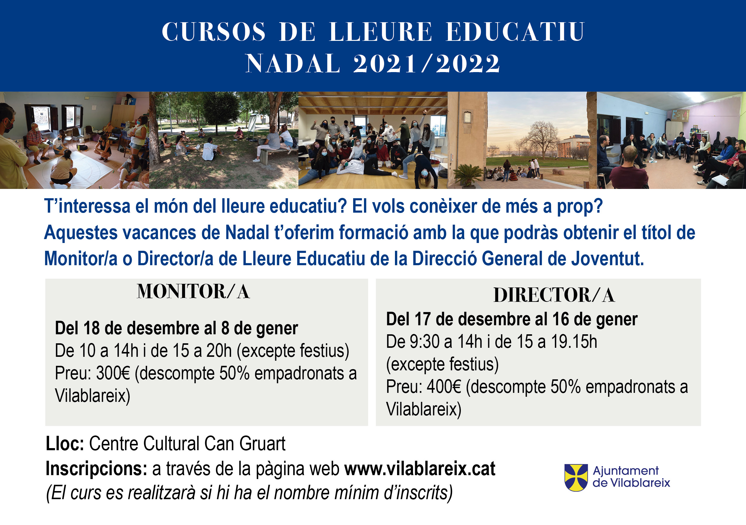 Cursos monitor/a o director/a lleure educatiu