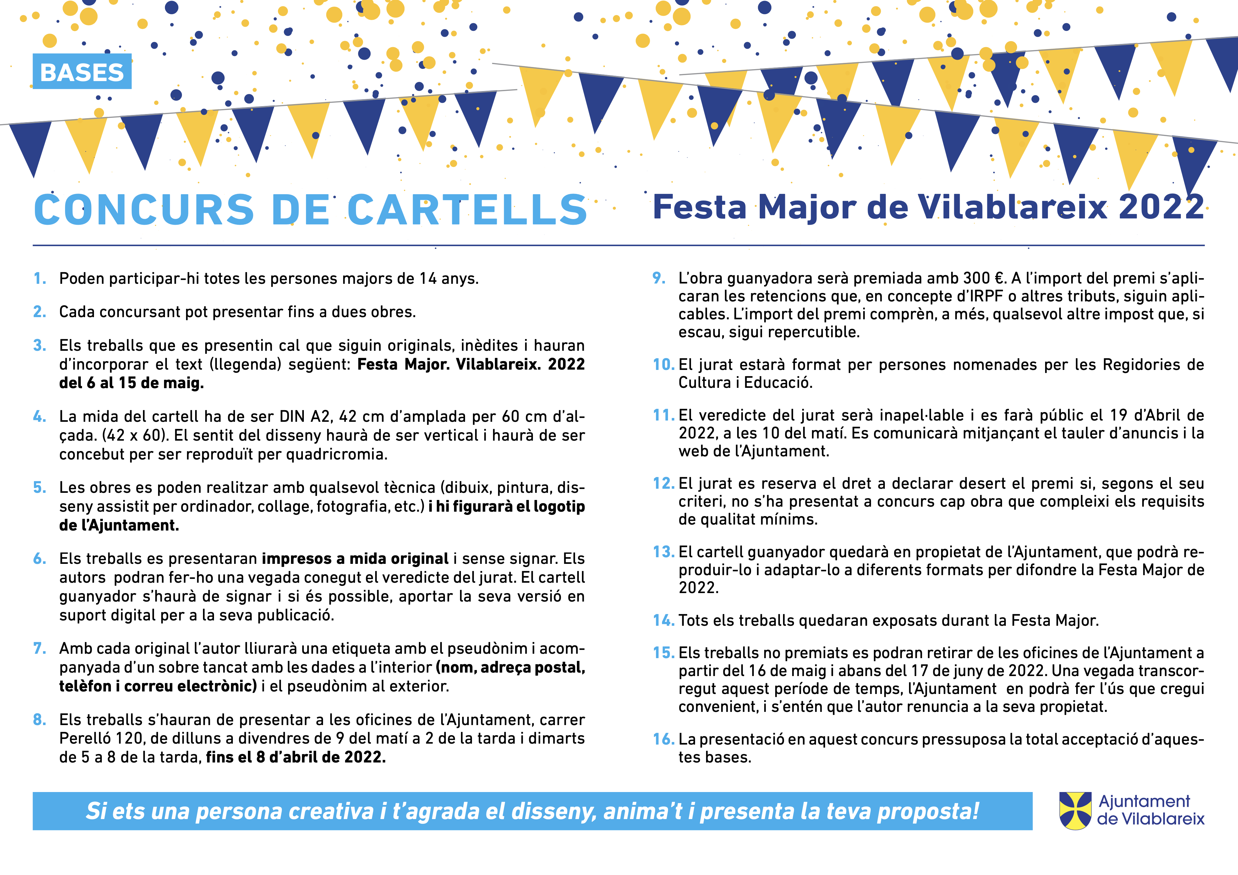 Concurs cartell Festa Major 2022