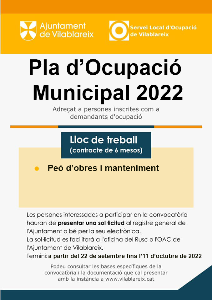 Pla Ocupació Municipal