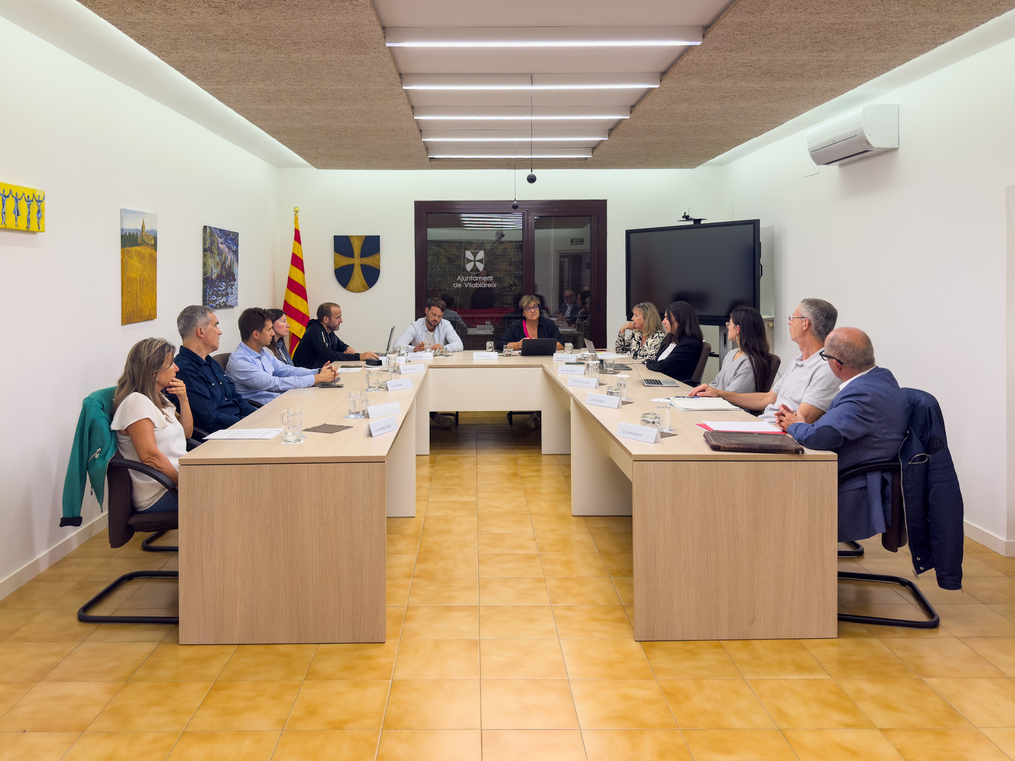 Durant el Ple es va aprovar l’adhesió de Vilablareix al Pacte Nacional per la Llengua
