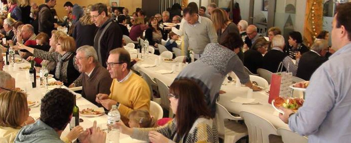 Imatge del dinar celebrat al Casal de la Gent Gran de Vilablareix.