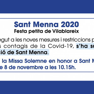Es suspèn Sant Menna 2020