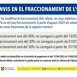 Fraccionament IBI 2022