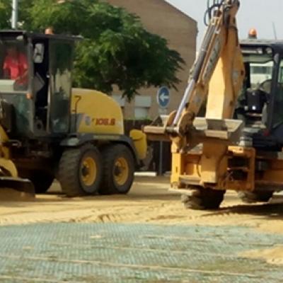 Les obres de millora a l'aparcament de la llar d'infants de Vilablareix.