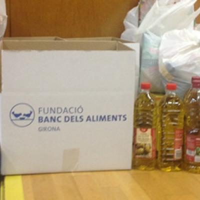 Mostra de part dels aliments recollits a Vilablareix durant el Gran Recpate.